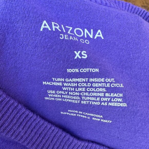 Vintage Arizona Y2k Ski Cropped Purple Long Sleeve Shirt Size XS - Picture 2 of 9